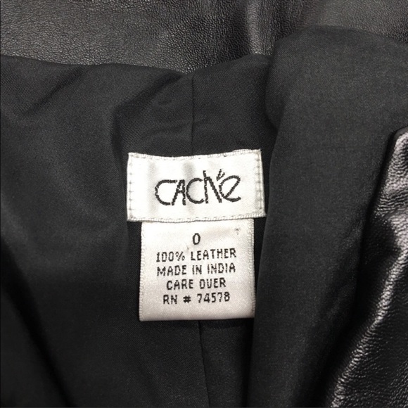 ❌SOLD❌ € Cache Black 100% Leather Pants Woven K15 - Picture 5 of 8
